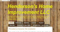 Desktop Screenshot of hendersonhomeimprovementllc.com